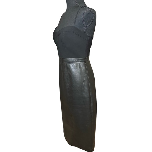 BCBGMaxAzria leather skirt dress size 6 - Picture 3 of 6